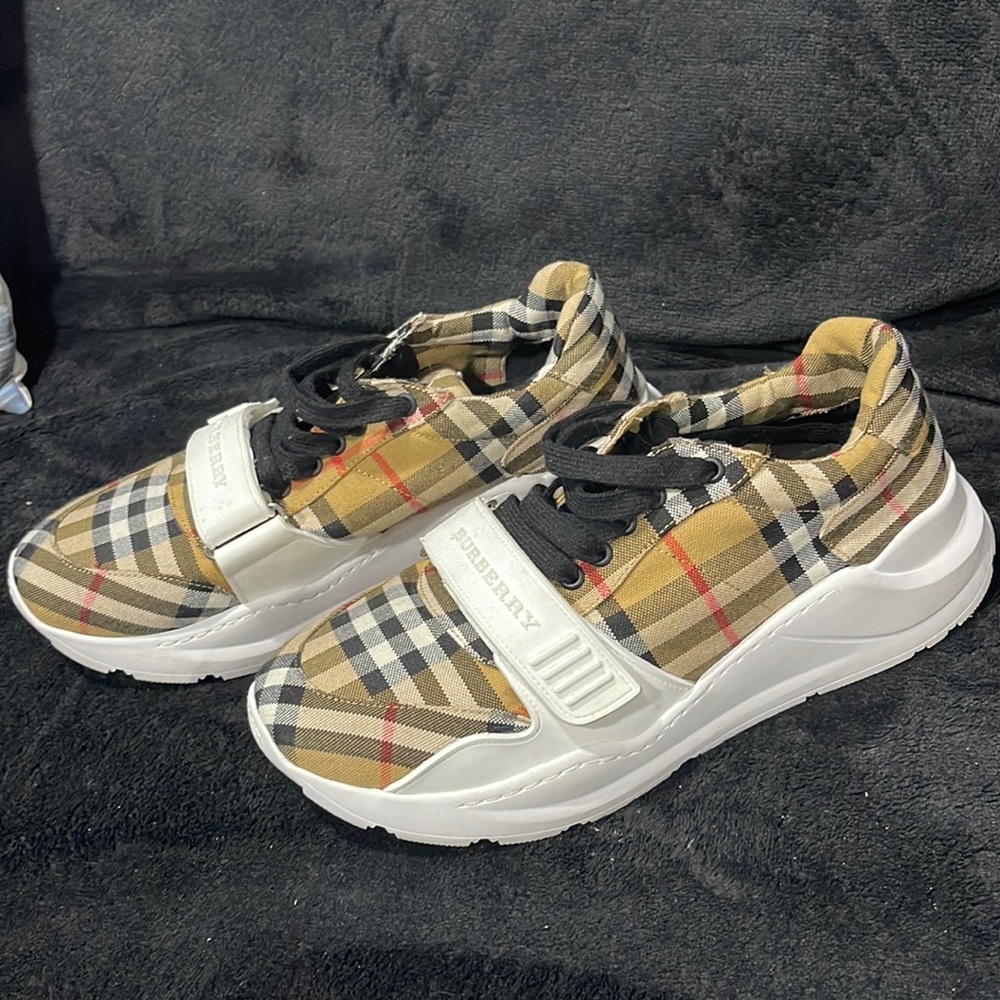 BURBERRY VINTAGE COTTON CHECKERED SHOE
